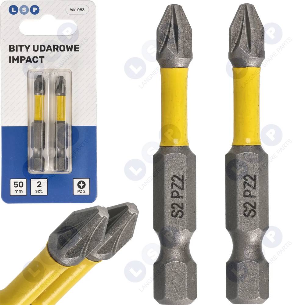 Nárazový bit POZIDRIV PZ2 50 MM Súprava bitov LSP IMPACT 2 KS